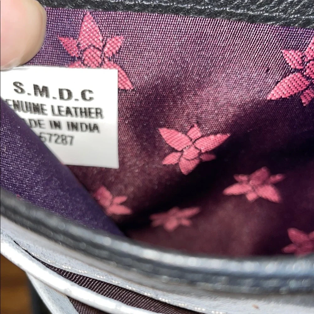 Anuschka Floral Skull Crossbody Bag - Picture 6 of 7